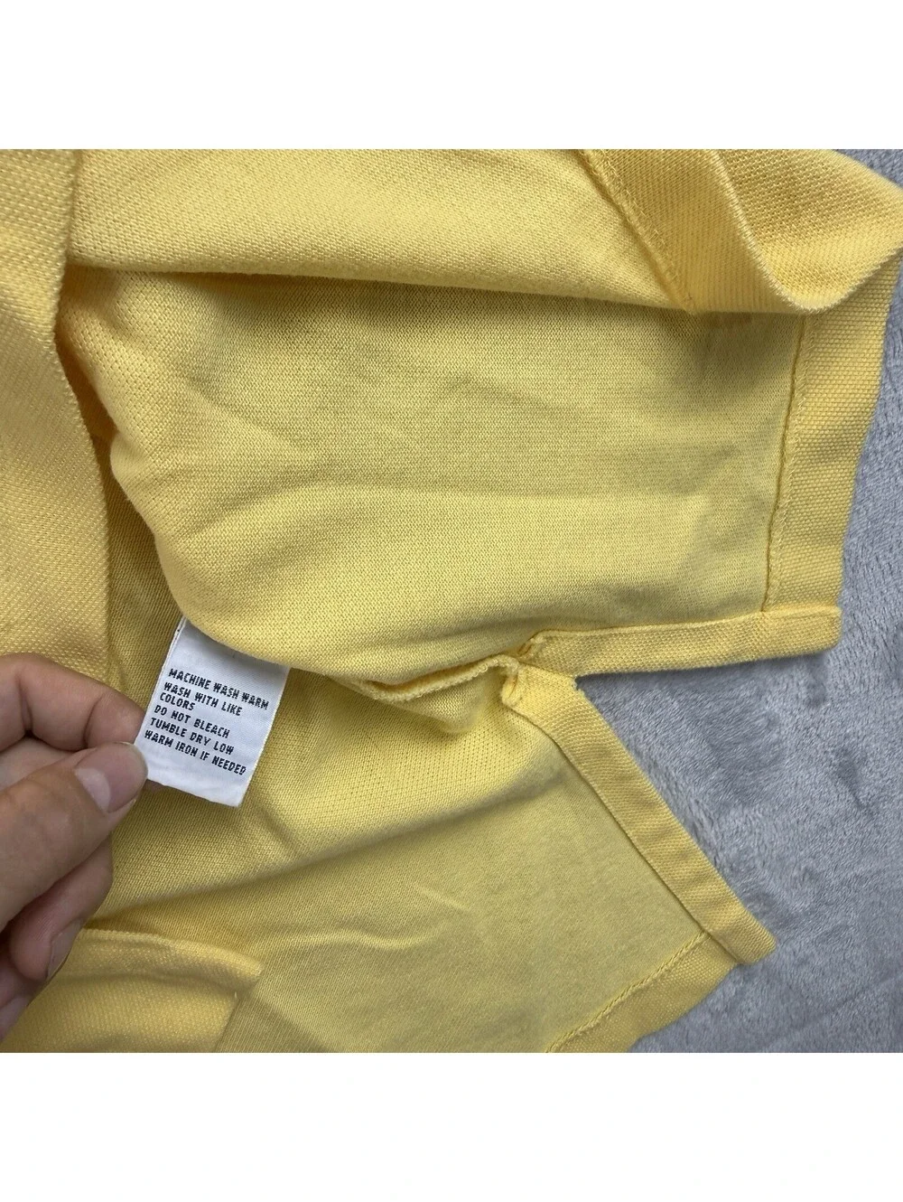 Polo Ralph Lauren Custom Fit Polo Shirt Mens XL Yellow Blue Pony Cotton Preppy